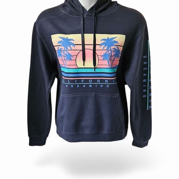 CALL YOUR MOTHER Women's California Dreaming Hooded Pullover Sweatshirt Size L - Picture 2 of 14